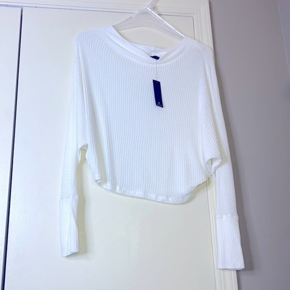 LULUS Cool White Thermal Long Sleeve Top Size M - Picture 5 of 10